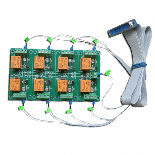 LPT 8 Relay Board controlled from Printer parallel port