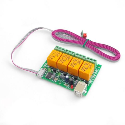 USB 4 Relay module - thermoregulator with sensor TCN75A