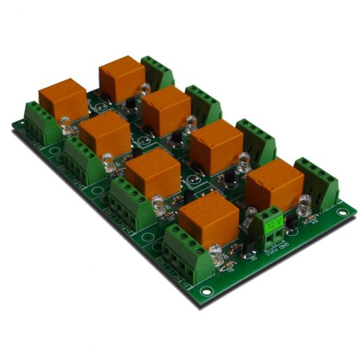 IP Relay Board 8 Channels - Web, TCP/IP, Telnet, HTTP API, E-mails